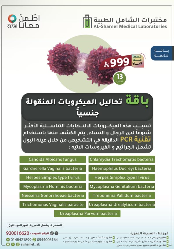 باقة تحاليل الميكروبات المنقولة جنسياً