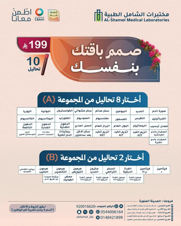 اختار باقة تحاليلك بنفسك